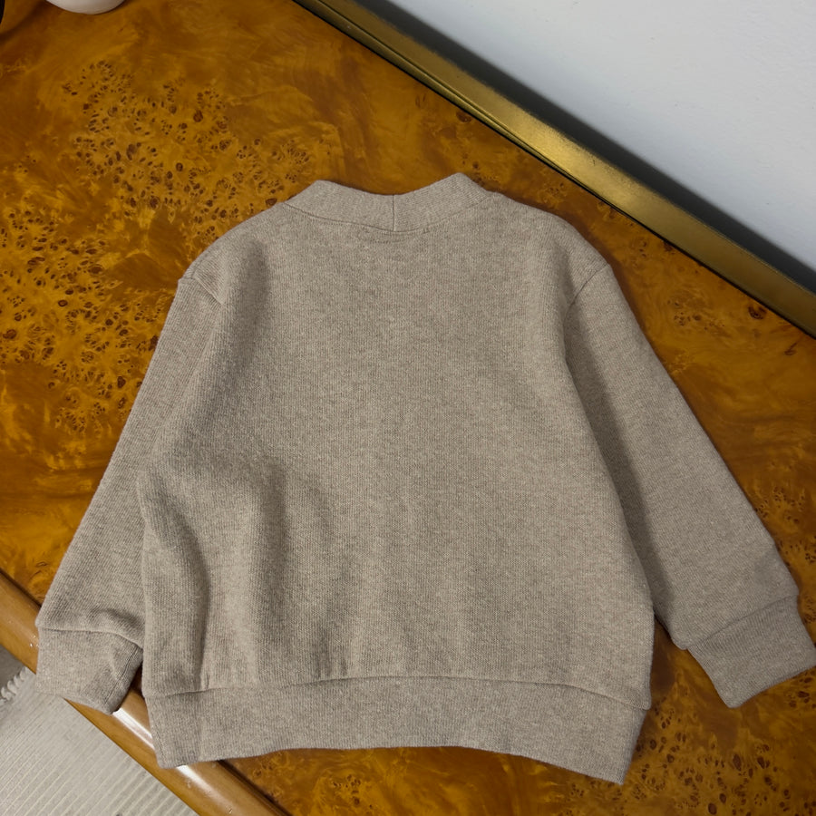 Cardigan Over in Caldo Cotone -Betulla