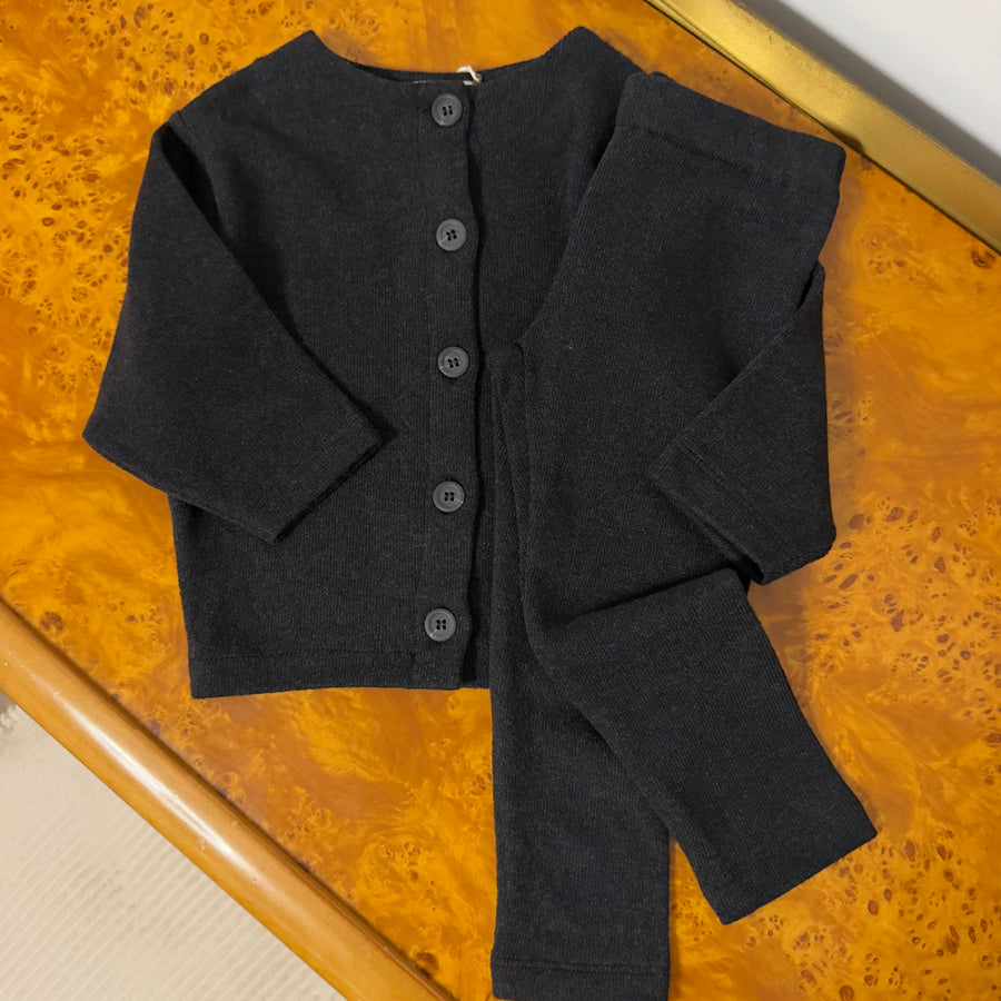Leggings in Caldo Cotone -Carbone