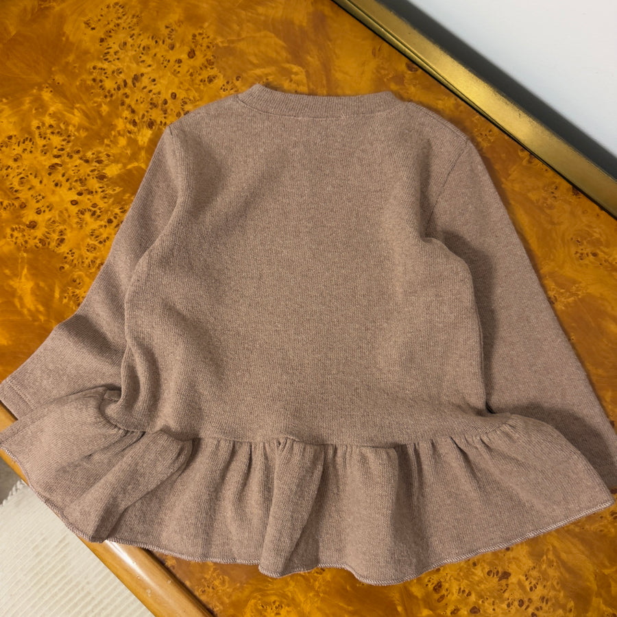 Maglia Svasata Lunga in Caldo Cotone- Cameo Rose