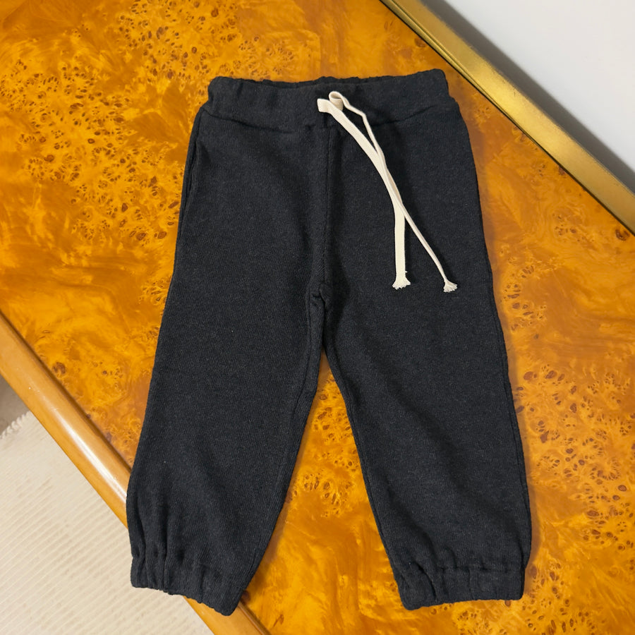 Pantalone Jogger in Caldo Cotone -Carbone