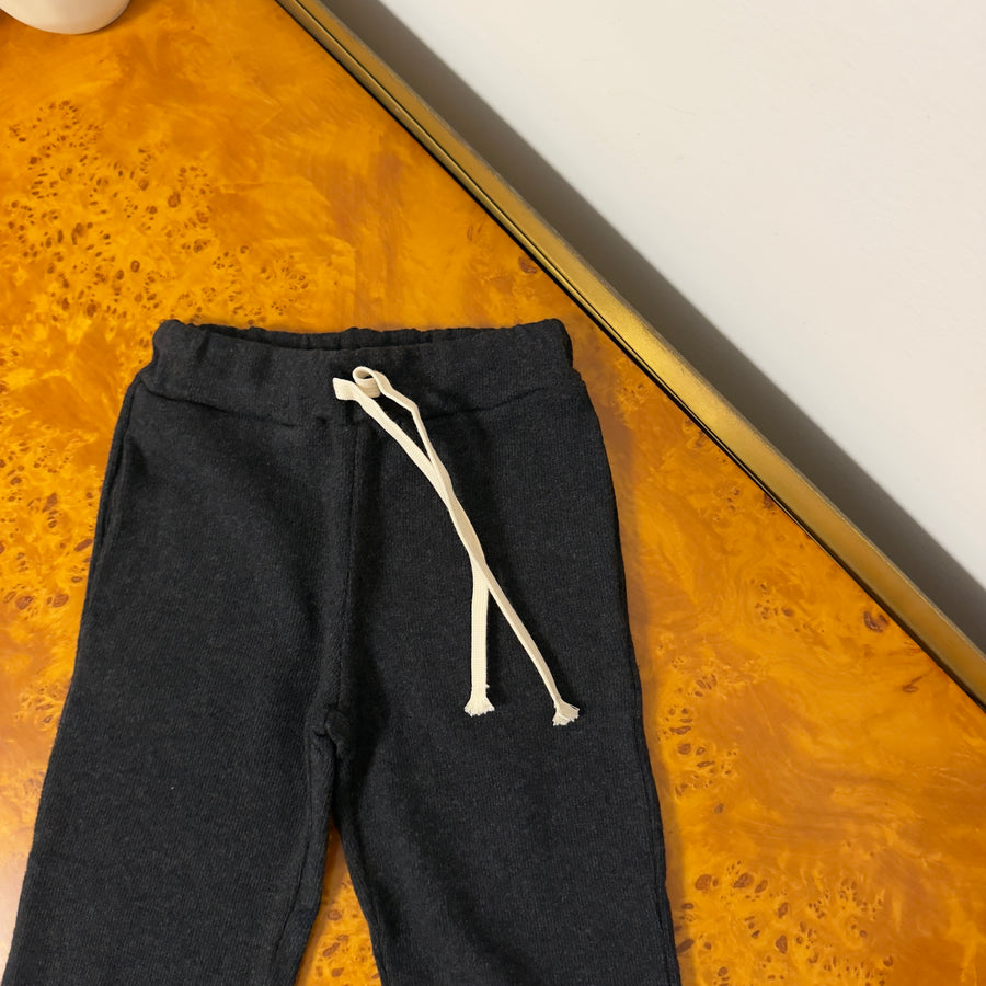 Pantalone Jogger in Caldo Cotone -Carbone