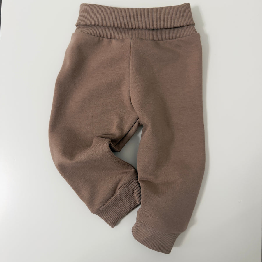 Pantalone baby in felpa di cotone organico taupe