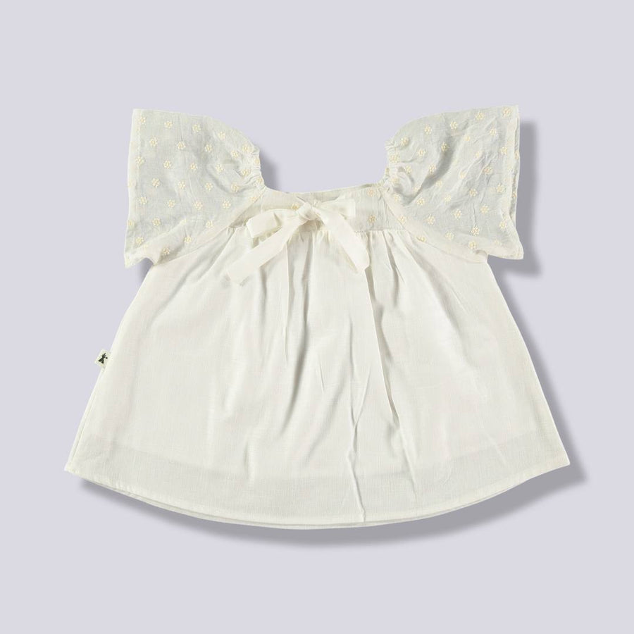 abito con le maniche ricamate white