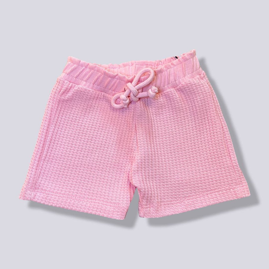 pantaloncino waffer rosa fluo