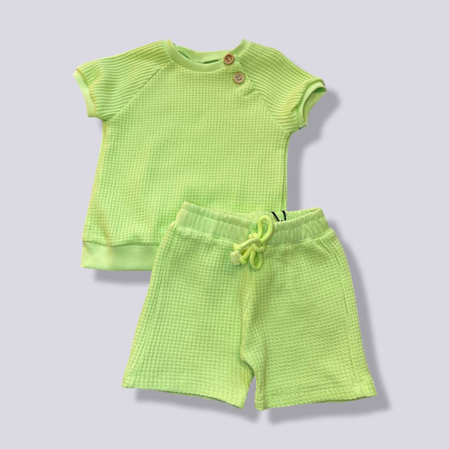 t-shirt waffer verde fluo
