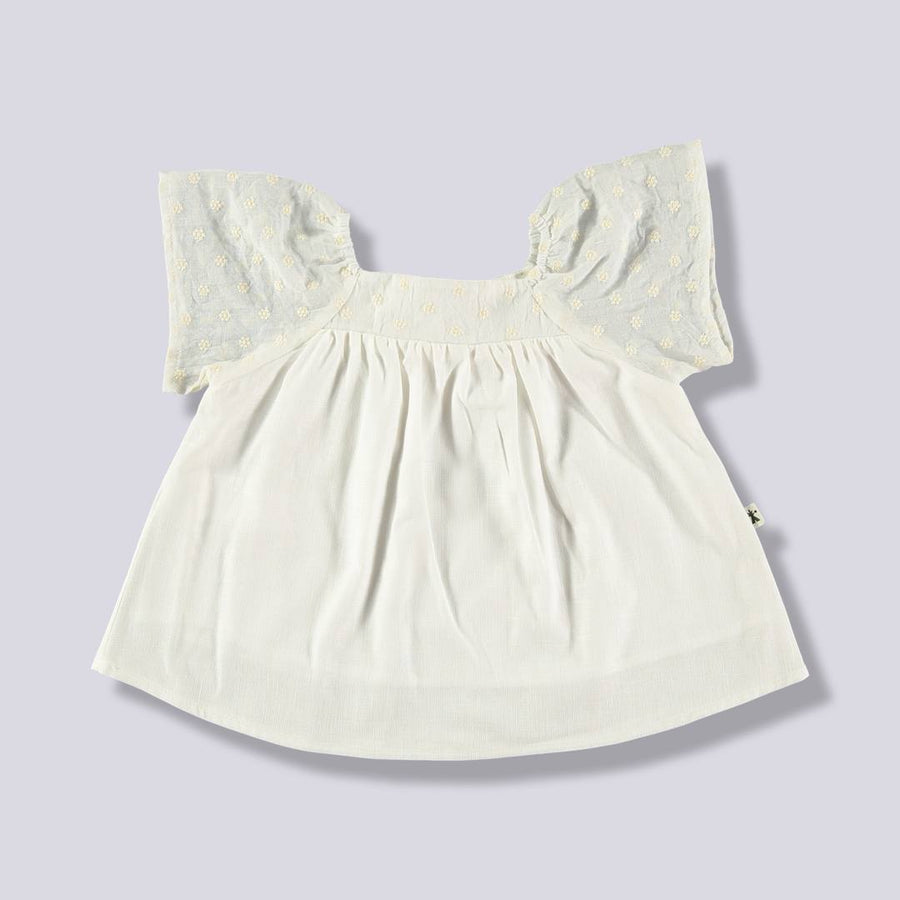 abito con le maniche ricamate white