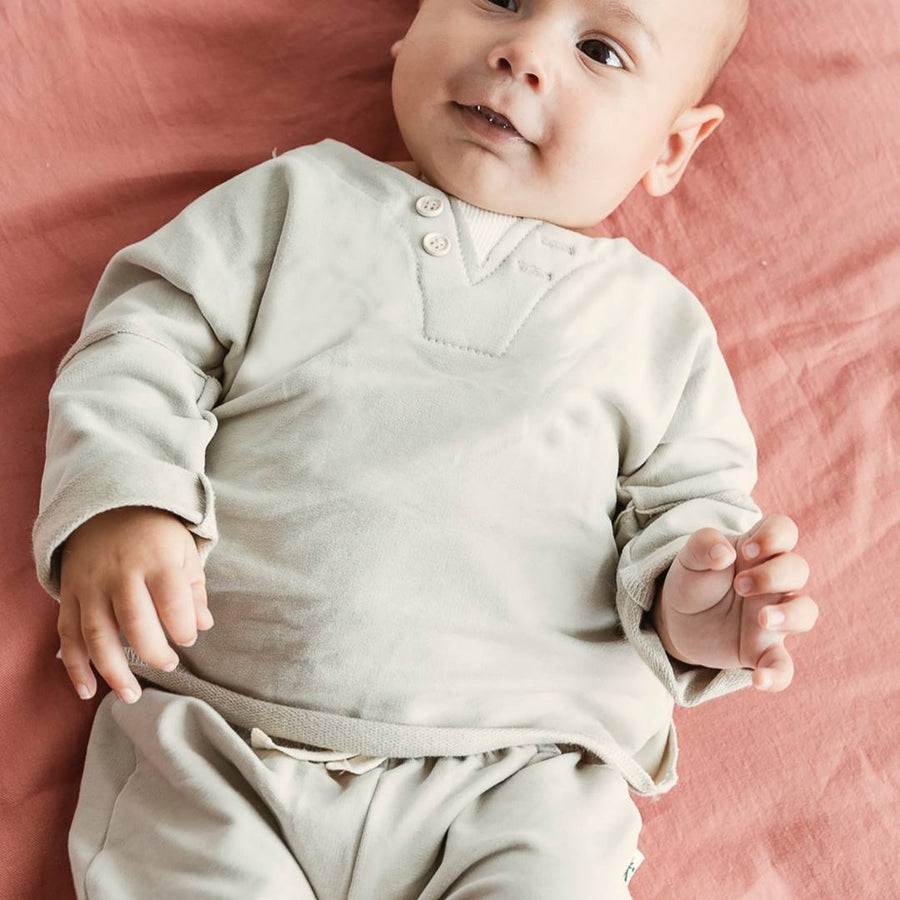 pantalone felpa beige