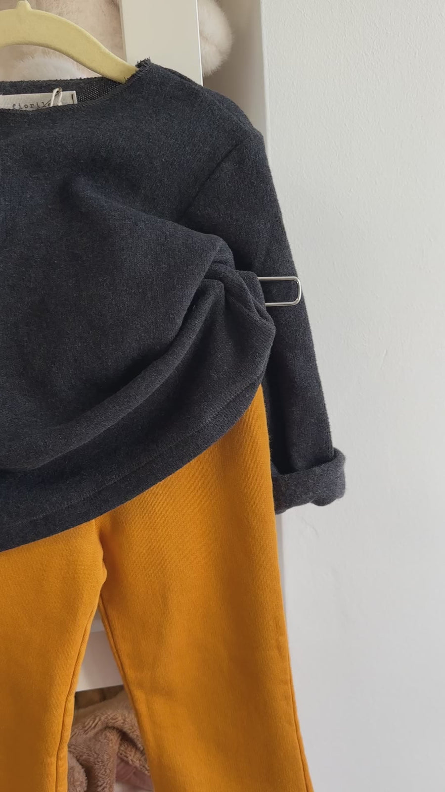 Pantalone jazz in felpa di cotone - toffee gold